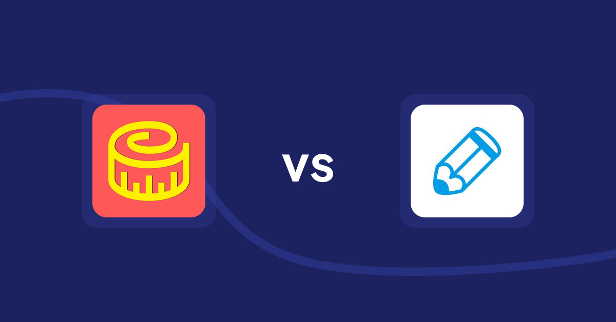 Shopify Product Display Apps: Snake Size Chart & Size Guide vs Writer Sofia