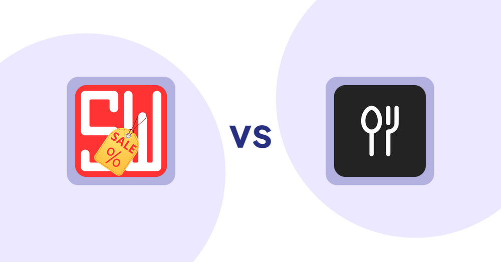 Shopify Product Display Apps: Super Watermarks ‑ Badges vs ServeUp ‑ Restaurant Menu