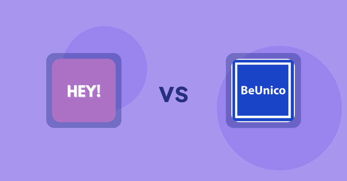 Shopify Product Display Apps: Hey! Product Page Banner& Text vs BeUnico