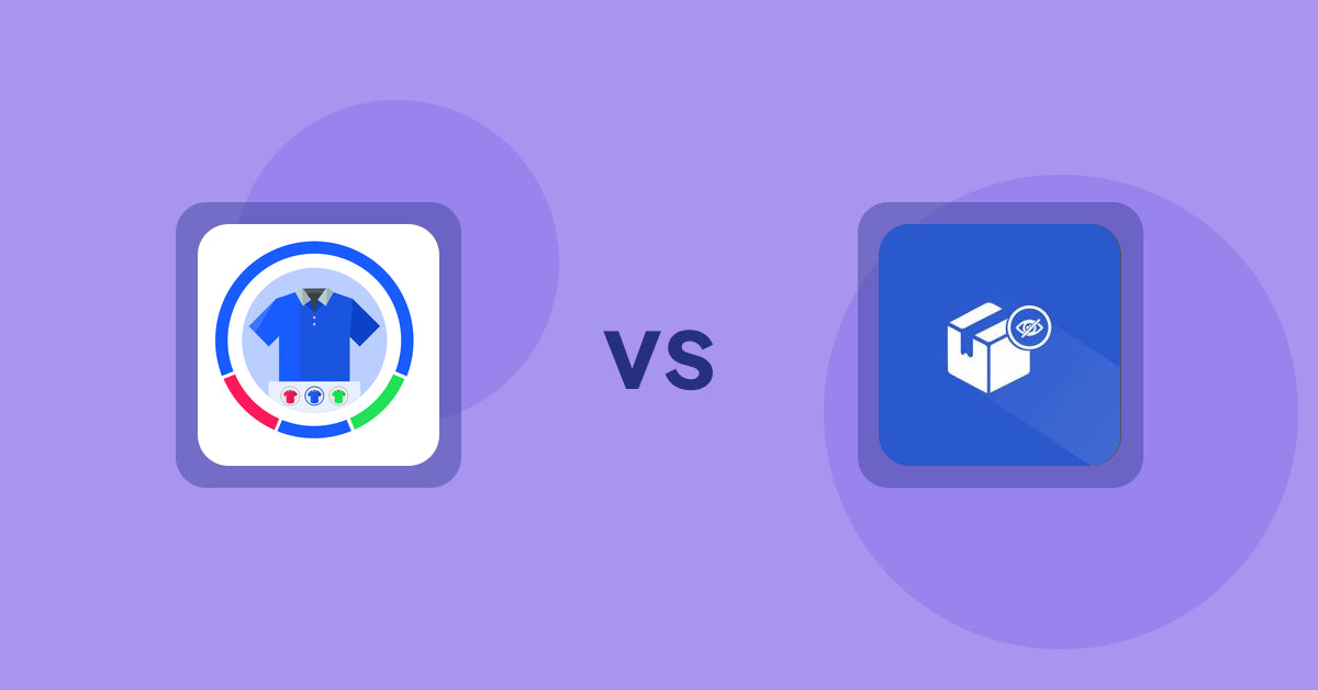 Shopify Product Display Apps: EVS ‑ Easy Variation Swatches vs Addify ‑ Hide Products