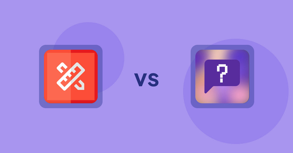 Shopify Product Display Apps: RT: Size Chart, Size Guide vs FAQbucket ‑ Help Center & FAQ