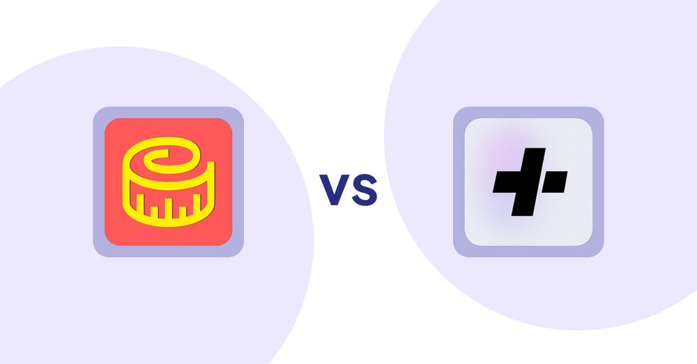 Shopify Product Display Apps: Snake Size Chart & Size Guide vs. Details+ Specifications Table