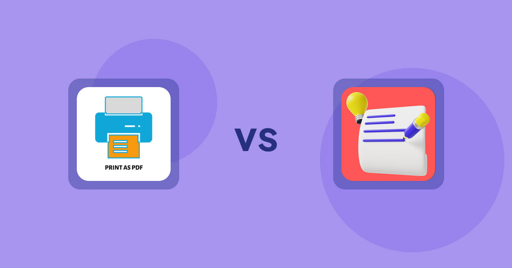 Shopify Product Display Apps: LitPDP ‑ Print as PDF vs. Wordo ‑ ChatGPT AI Description