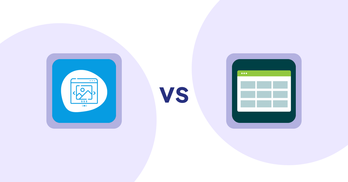 Shopify Product Display Apps: Quick Product Navigator Slide vs Product Table