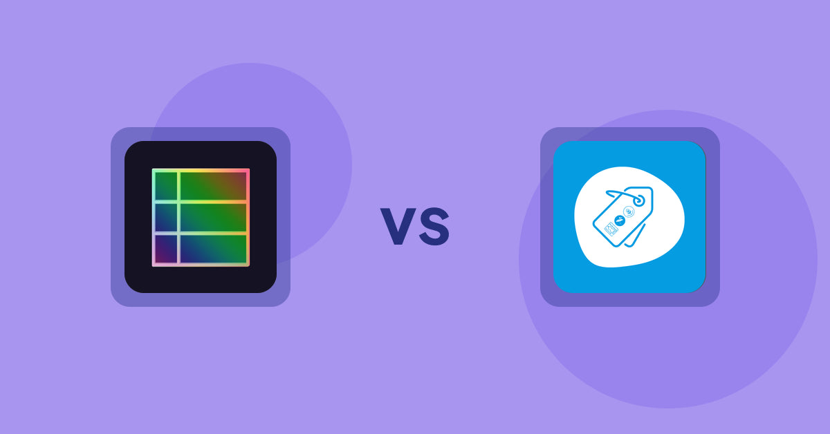 Shopify Product Display Apps: TableFlow Specification Table vs. Extendons Product Tag Images