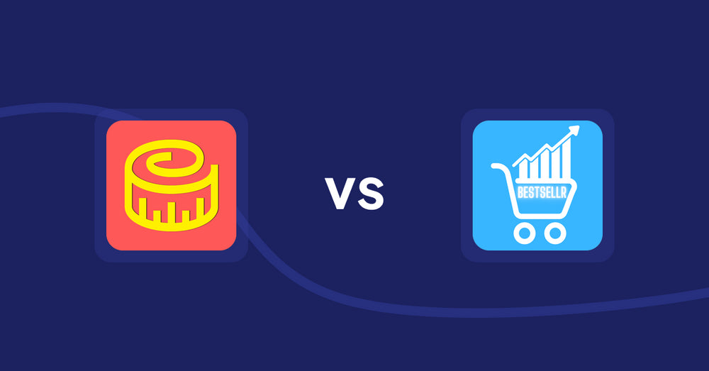 Shopify Product Display Apps: Snake Size Chart & Size Guide vs Bestsellr