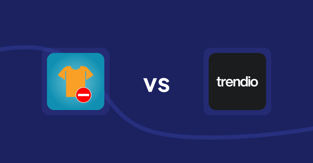 Shopify Product Display Apps: Products Unavailable vs Trendio