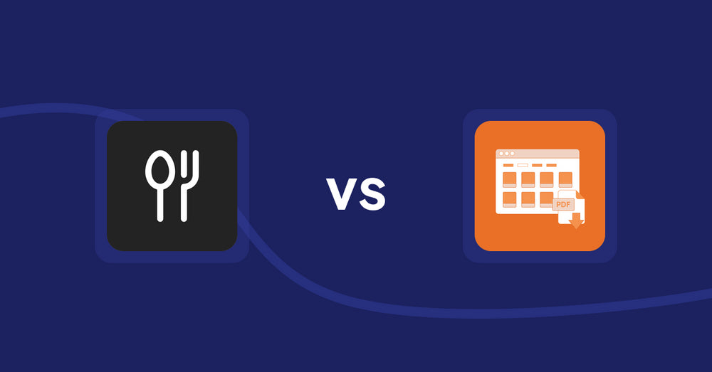 Shopify Product Display Apps: ServeUp ‑ Restaurant Menu vs Meetanshi PDF Product Catalog