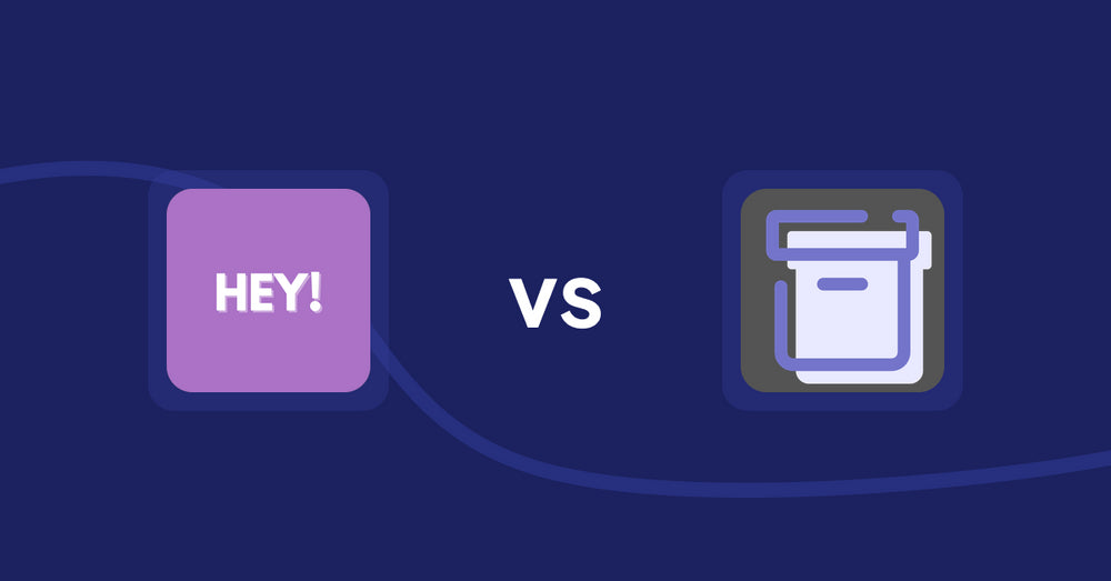 Shopify Product Display Apps: Hey! Product Page Banner & Text vs. Shelfify