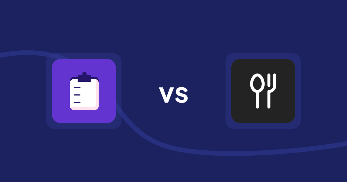 Shopify Product Display Apps: WSH Order Form & ReOrder vs ServeUp ‑ Restaurant Menu
