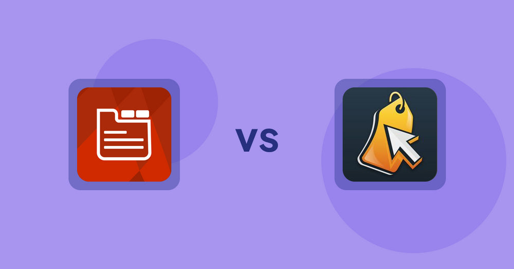 Shopify Product Display Apps: Tabs: SEO Product Tabs with AI vs. Iconic: Product Features