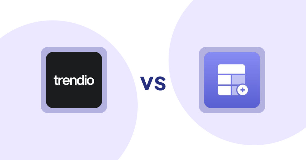 Shopify Product Display Apps: Trendio vs Eazy Specification Tags Table