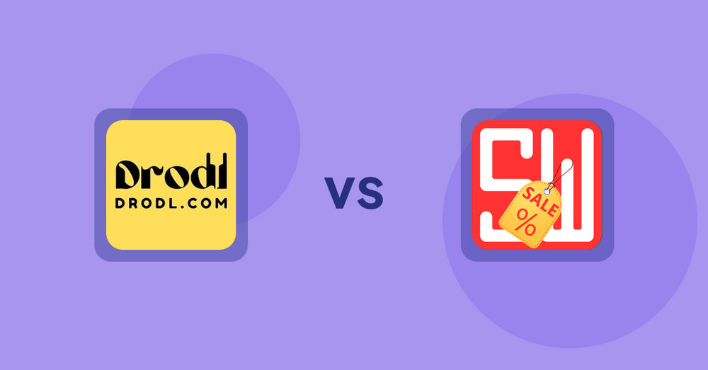 Shopify Product Display Apps: Drodl: Hide SoldOut Products vs Super Watermarks ‑ Badges