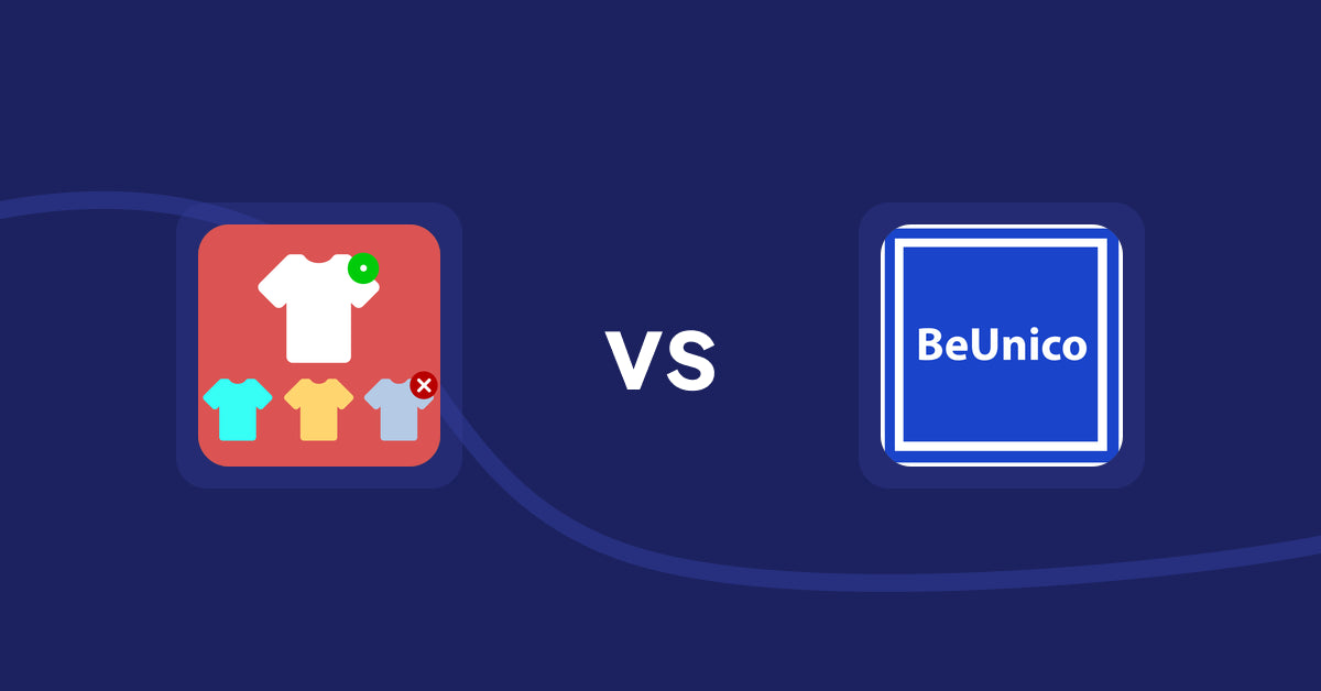 Shopify Product Display Apps: ST: Product & Collection Sort vs BeUnico