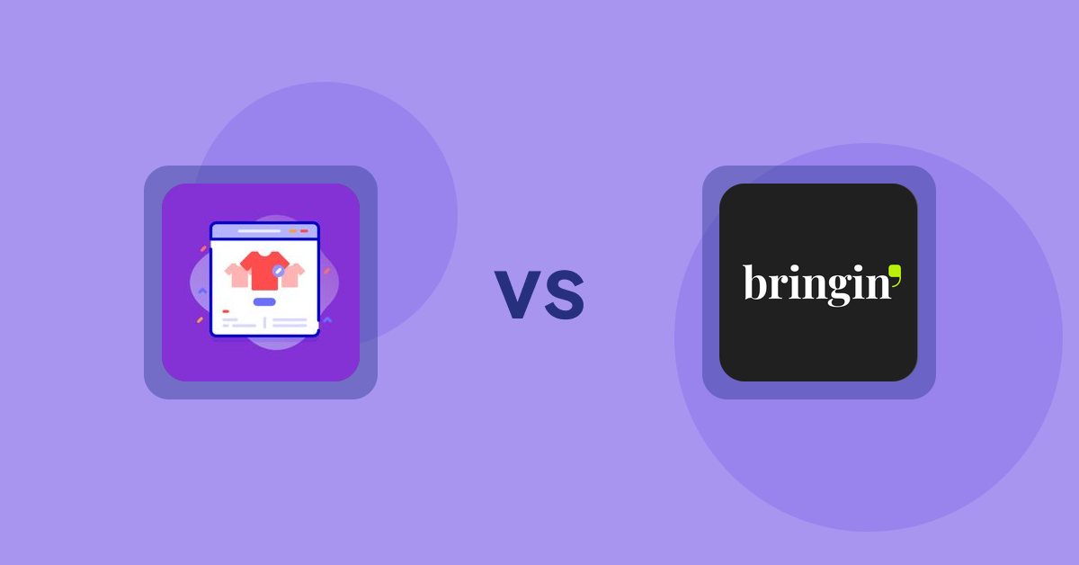 Shopify Product Display Apps: Variant Title Magic vs Bringin