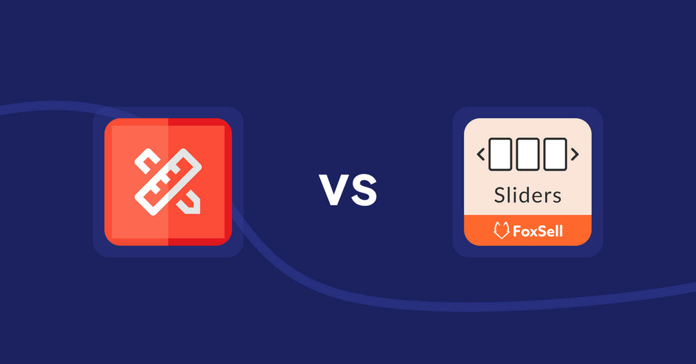Shopify Product Display Apps: RT: Size Chart, Size Guide vs. FoxSell Slider & Carousel