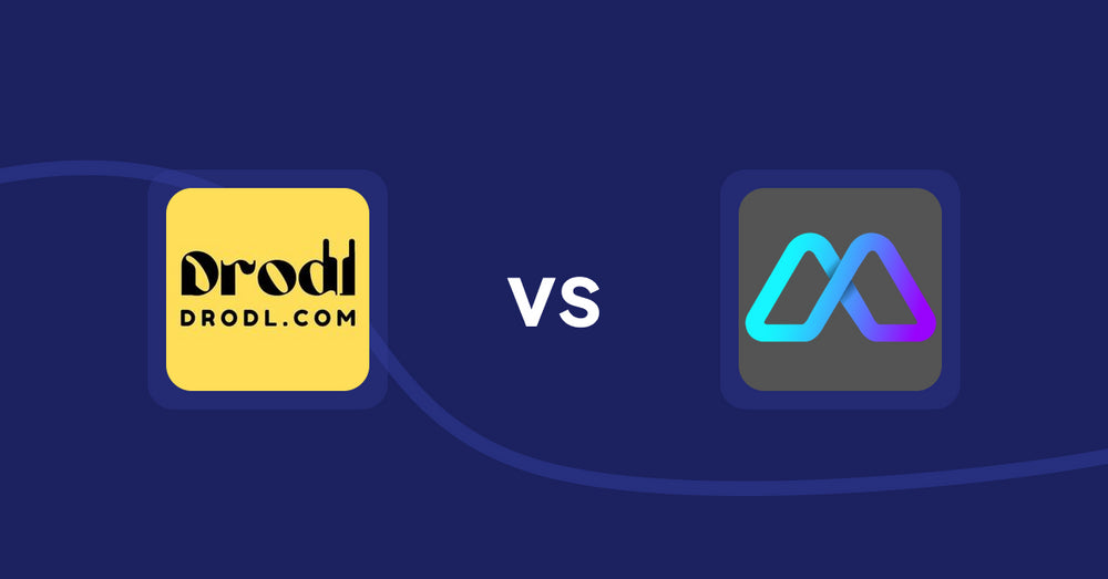 Shopify Product display Apps: Drodl: Hide SoldOut Products vs Metadrob: Create Virtual Store