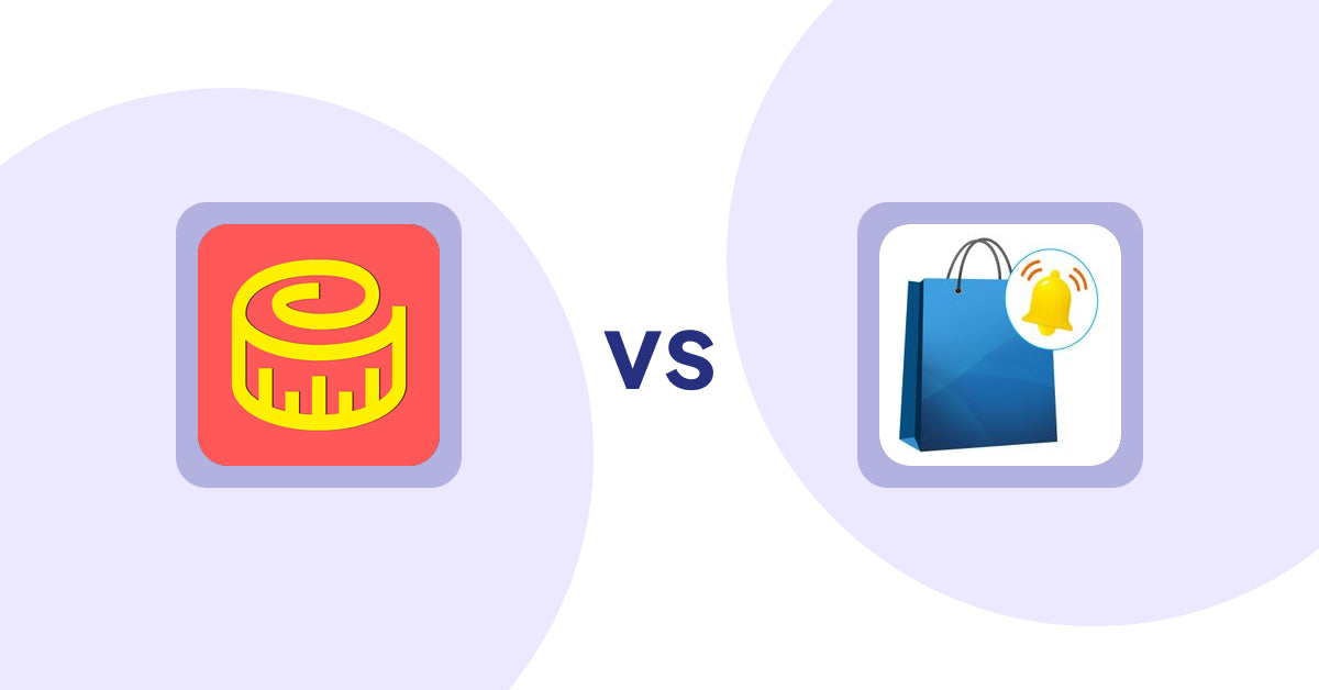 Shopify Product Display Apps: Snake Size Chart & Size Guide vs CartBar ‑ Product Purchase Bar