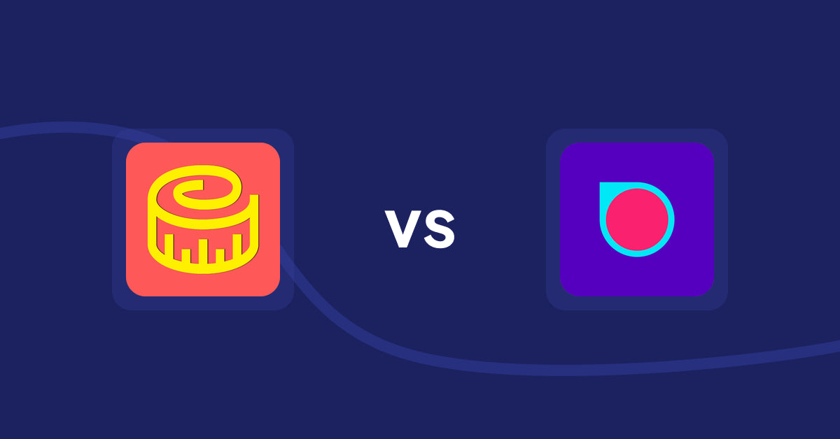 Shopify Product Display Apps: Snake Size Chart & Size Guide vs. Spotlight: Video Loops