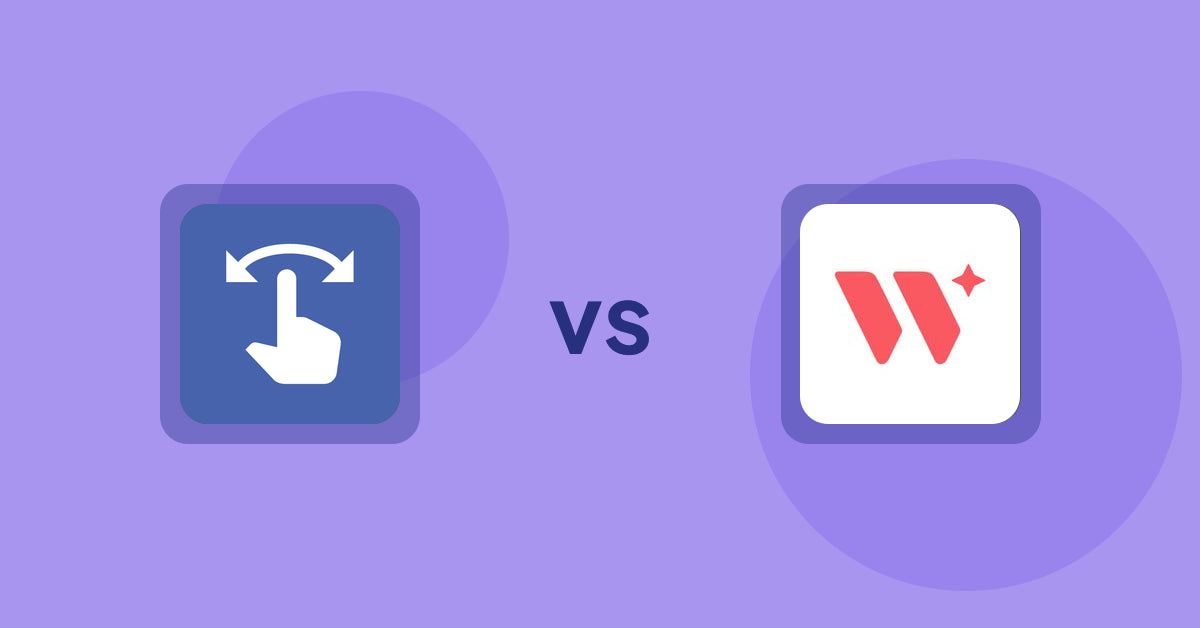 Shopify Product Display Apps: HypeSwipe: Swipes to Sales vs Wizart Visualizer