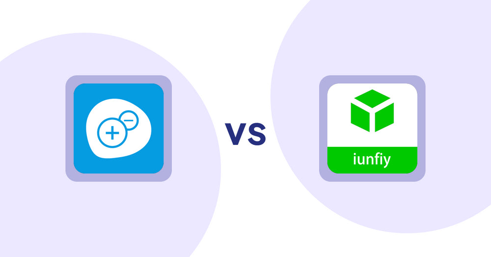 Shopify Product Display Apps: Extendons Quantity Selector vs. iunfiy • Related Products