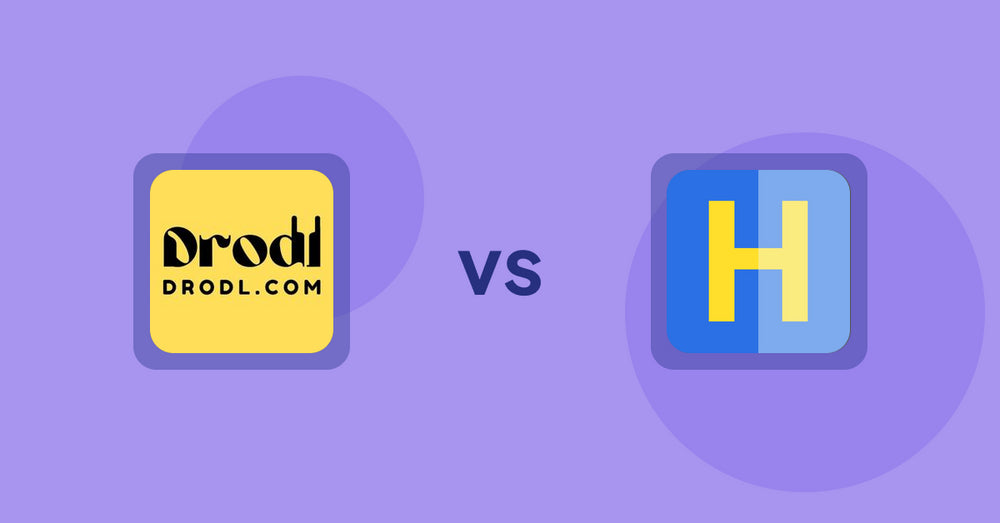 Shopify Product Display Apps: Drodl: Hide SoldOut Products vs. HiVar: Hide Sold Out Variants