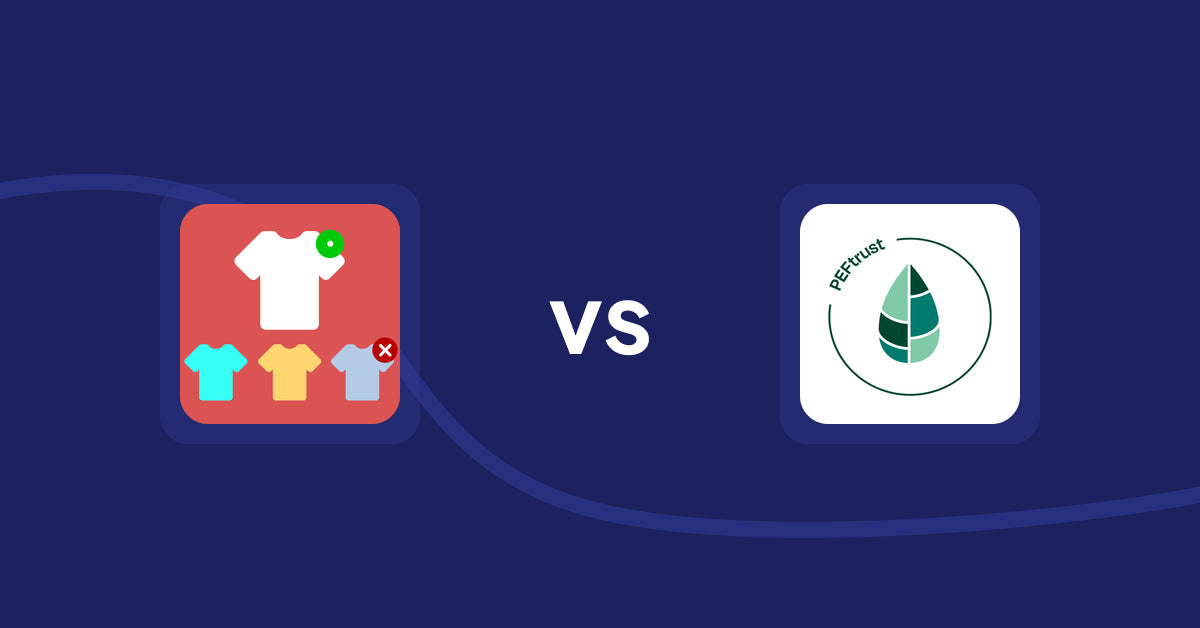 Shopify Product Display Apps: ST: Product & Collection Sort vs Peftrust