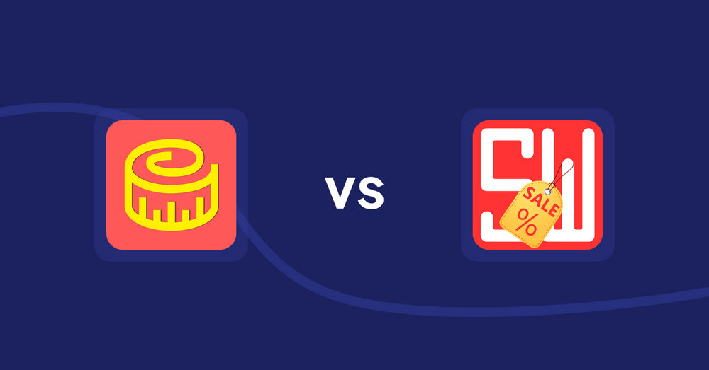 Shopify Product Display Apps: Snake Size Chart & Size Guide vs Super Watermarks ‑ Badges