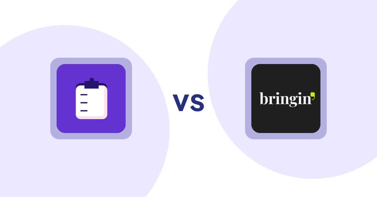 Shopify Product Display Apps: WSH Order Form & ReOrder vs Bringin