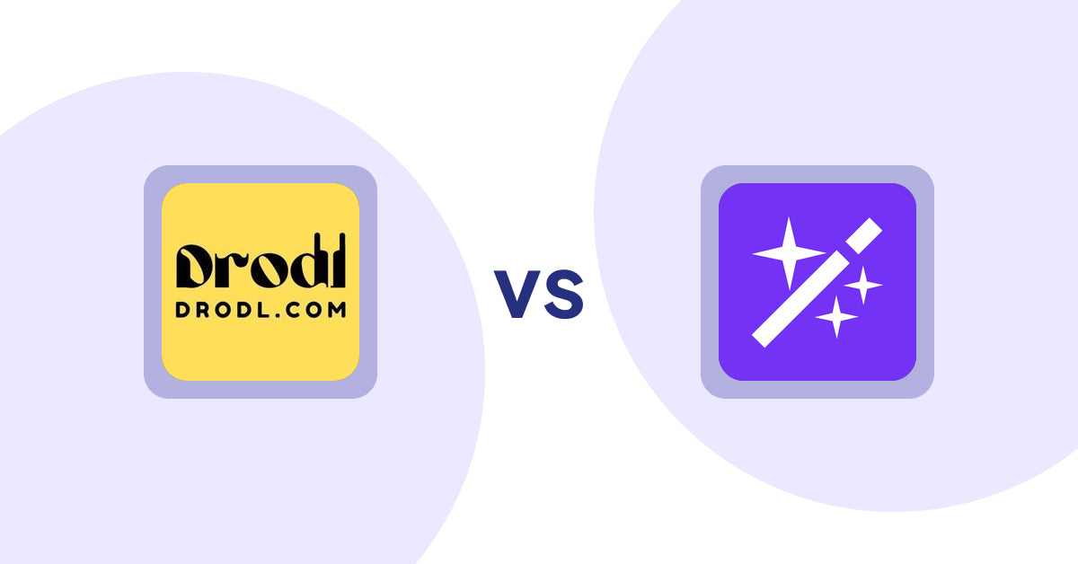 Shopify Product Display Apps: Drodl: Hide SoldOut Products vs Magi ‑ AI Write Description