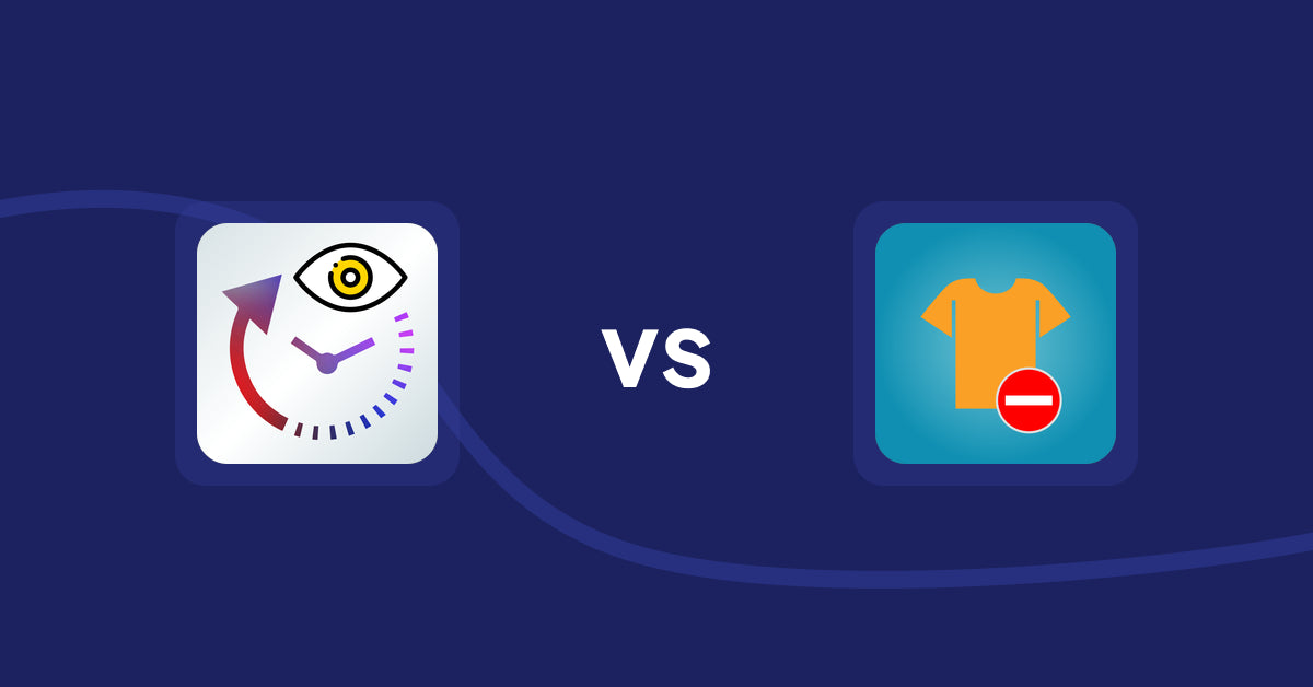 Shopify Product Display Apps: JustViewed ‑ Recently Products vs Products Unavailable