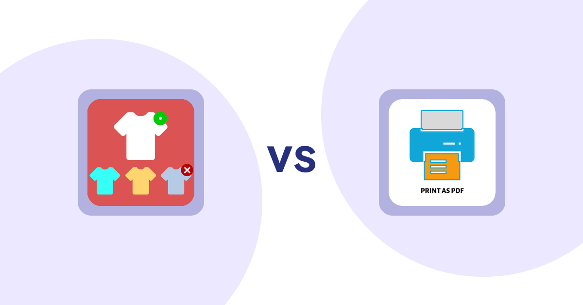 Shopify Product Display Apps: ST: Product & Collection Sort vs LitPDP ‑ Print as PDF