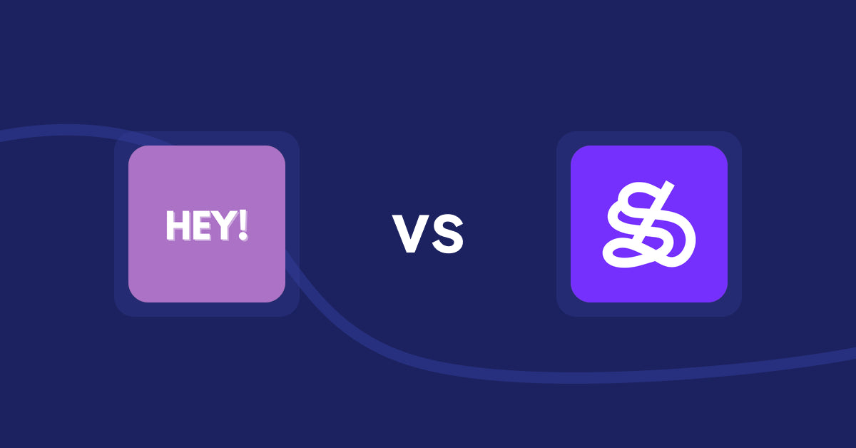 Shopify Product Display Apps: Hey! Product Page Banner & Text vs. WeShop AI: Model & Product Photo