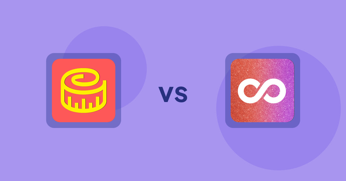Shopify Product Display Apps: Snake Size Chart & Size Guide vs Infinite Scroll Pro