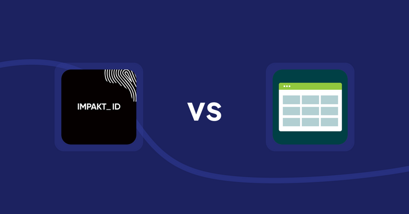 Shopify Product Display Apps: IMPAKT ID: Fashion CO2 Tracker vs. Product Table
