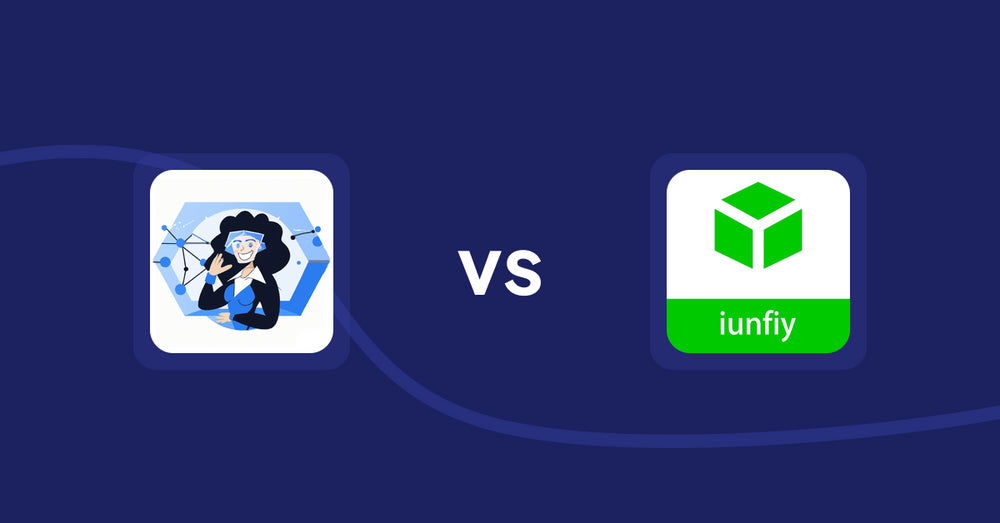 Shopify Product Display Apps: Eva AI: Optimize Descriptions vs. iunfiy • Related Products