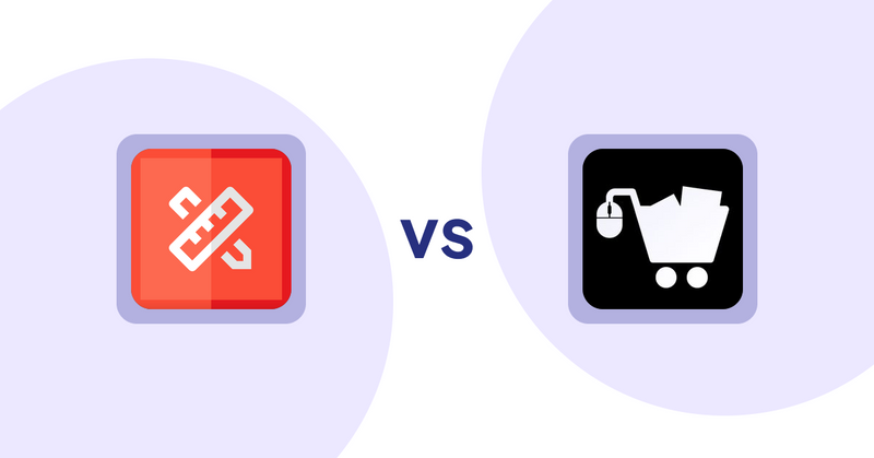 Shopify Product Display Apps: RT: Size Chart, Size Guide vs LM Add To Cart Sticky