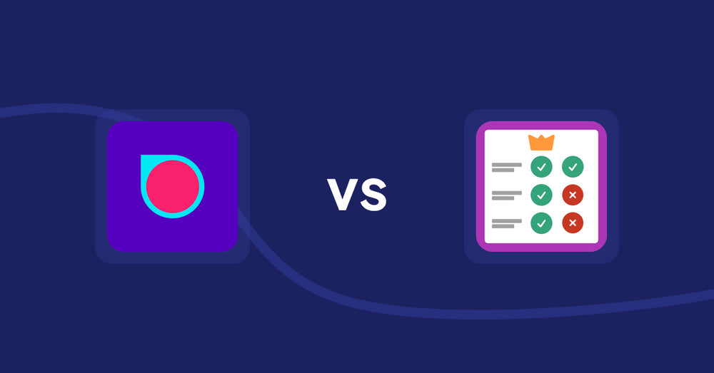 Shopify Product Display Apps: Spotlight: Video Loops vs Pretty Comparison Tables
