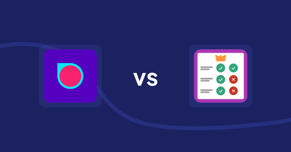 Shopify Product Display Apps: Spotlight: Video Loops vs Pretty Comparison Tables