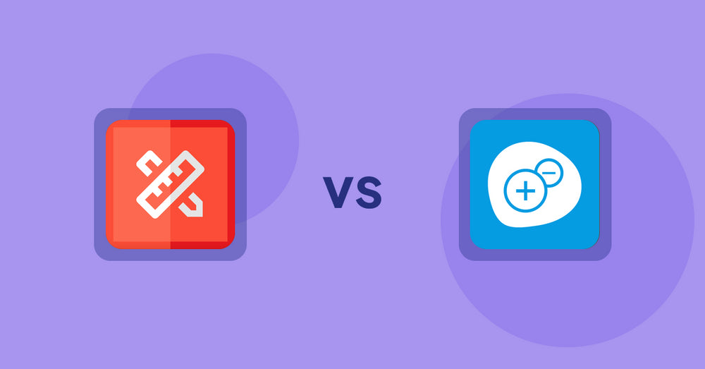 Shopify Product Display Apps: RT: Size Chart, Size Guide vs Extendons Quantity Selector