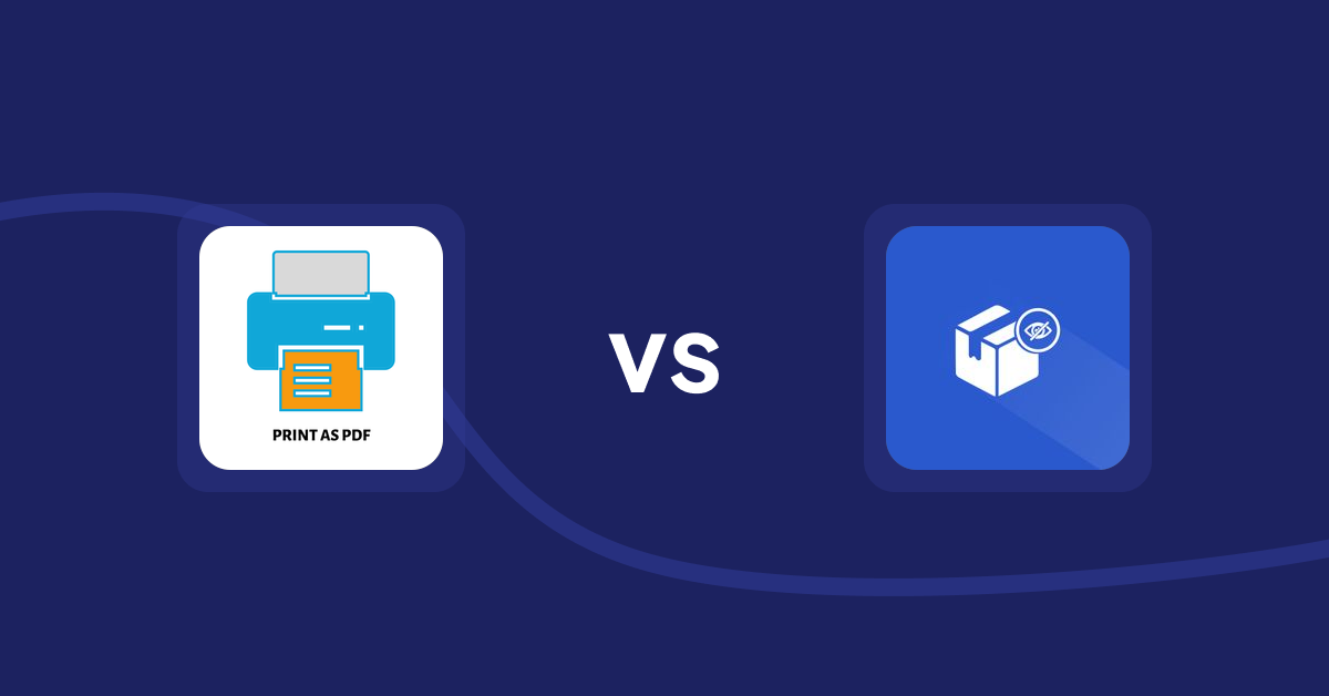 Shopify Product Display Apps: LitPDP ‑ Print as PDF vs Addify ‑ Hide Products