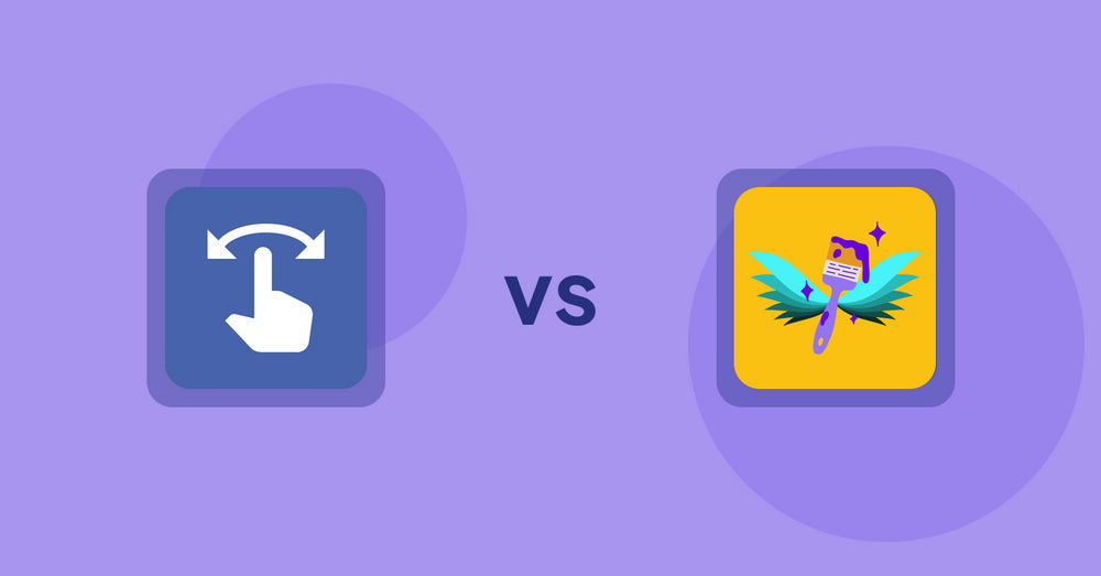 Shopify Product Display Apps: HypeSwipe: Swipes to Sales vs Badgfly ‑ Product Personalizer