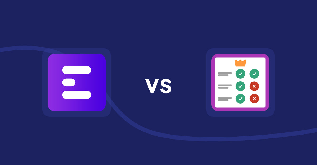Shopify Product Display Apps: ANG Extra Menu vs Pretty Comparison Tables