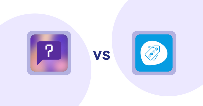 Shopify Product Display Apps: FAQbucket ‑ Help Center & FAQ vs Extendons Product Tag Images