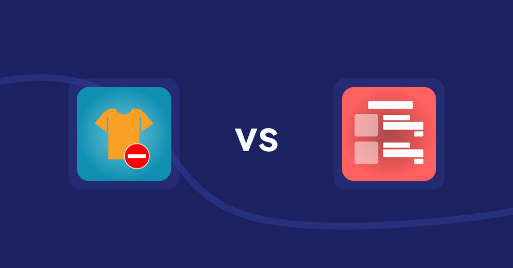 Shopify Product Display Apps: Products Unavailable vs Menulog