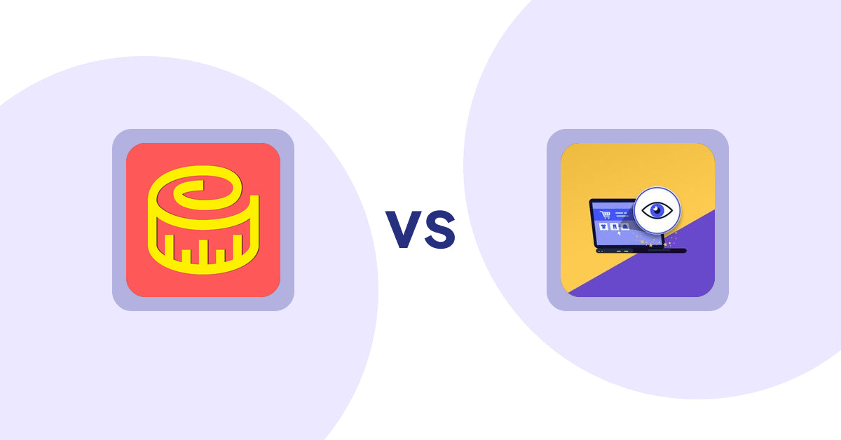 Shopify Product Display Apps: Snake Size Chart & Size Guide vs ReVisit‑Recent Viewed Products