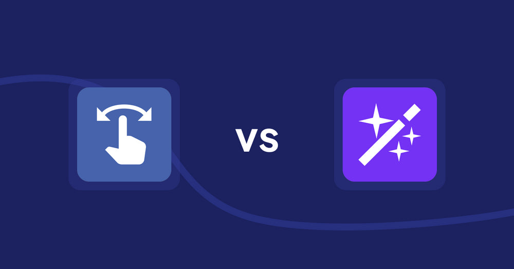 Shopify Product Display Apps: HypeSwipe: Swipes to Sales vs Magi ‑ AI Write Description