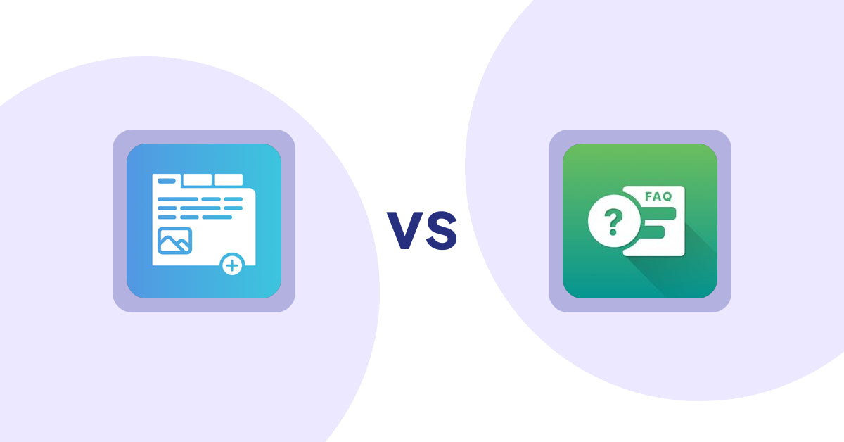Shopify Product Display Apps: Advanced Product Tabs vs FAQ Expert: Product FAQ