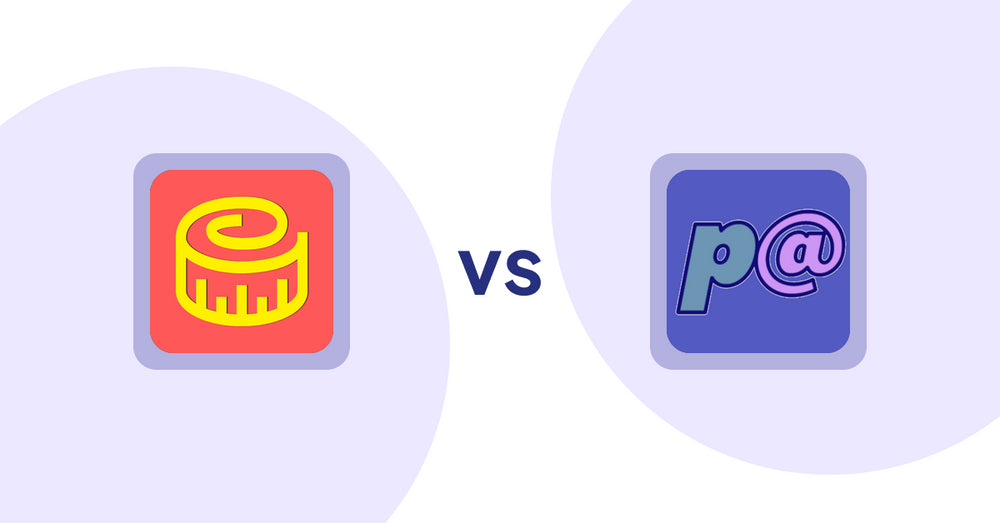 Shopify Product Display Apps: Snake Size Chart & Size Guide vs Parameterizer