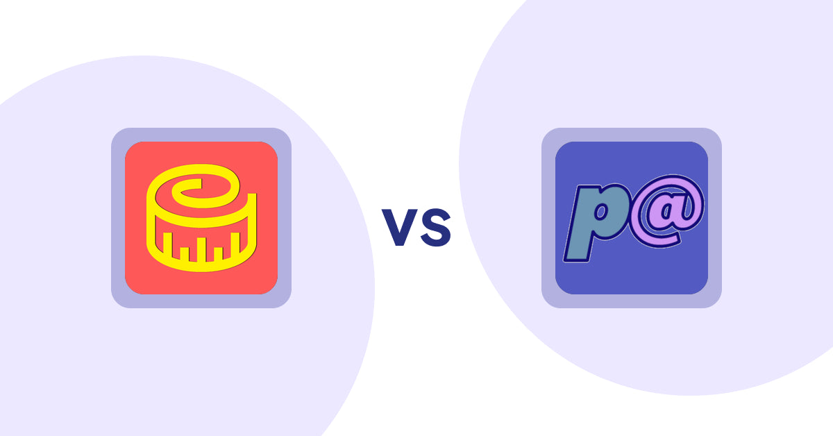 Shopify Product Display Apps: Snake Size Chart & Size Guide vs Parameterizer